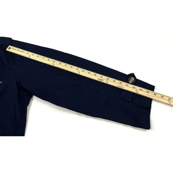 PWYXSA Jacket Mens XL Navy Blue Button Up Lightweight Coat Lined - Picture 10 of 15